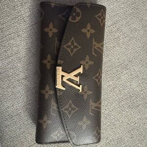 Louis Vuitton Brown and Gold Monogram Wallet